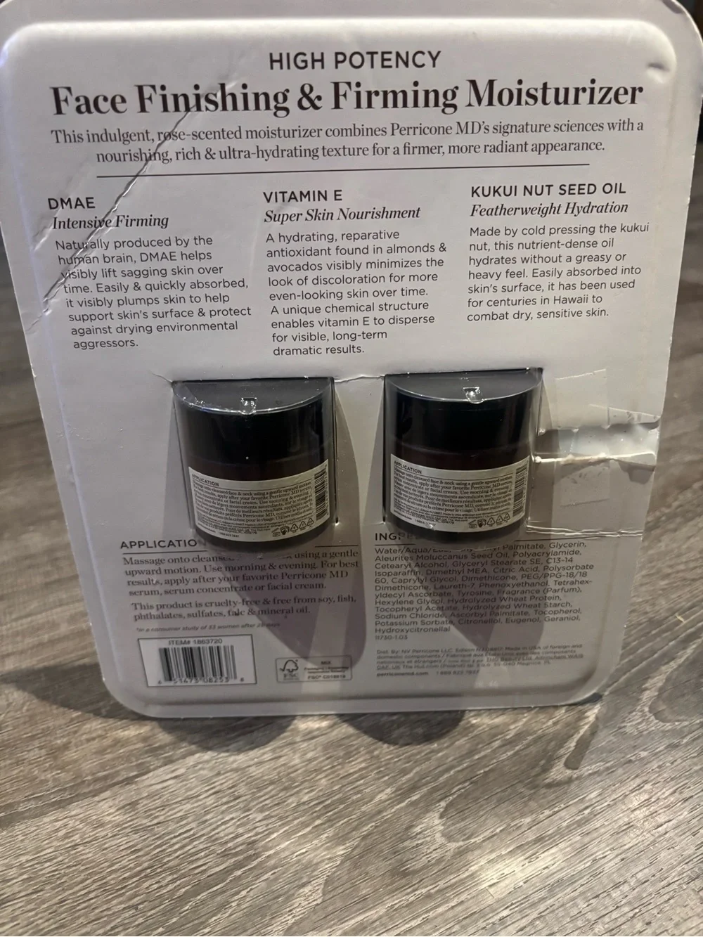 NEW Perricone MD High Potency Face Finishing & Firming Moisturizer 2 Pack
